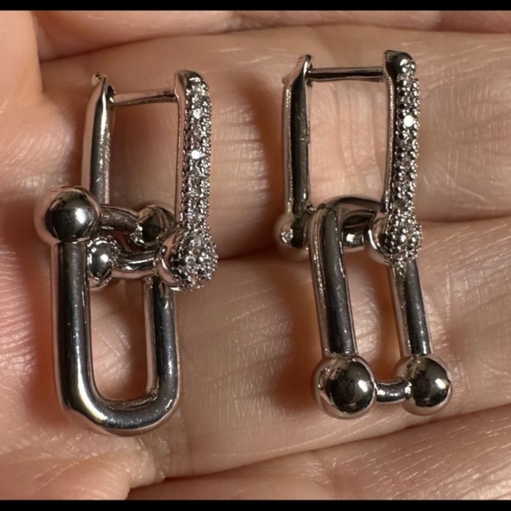 14K gold filled chain link earrings